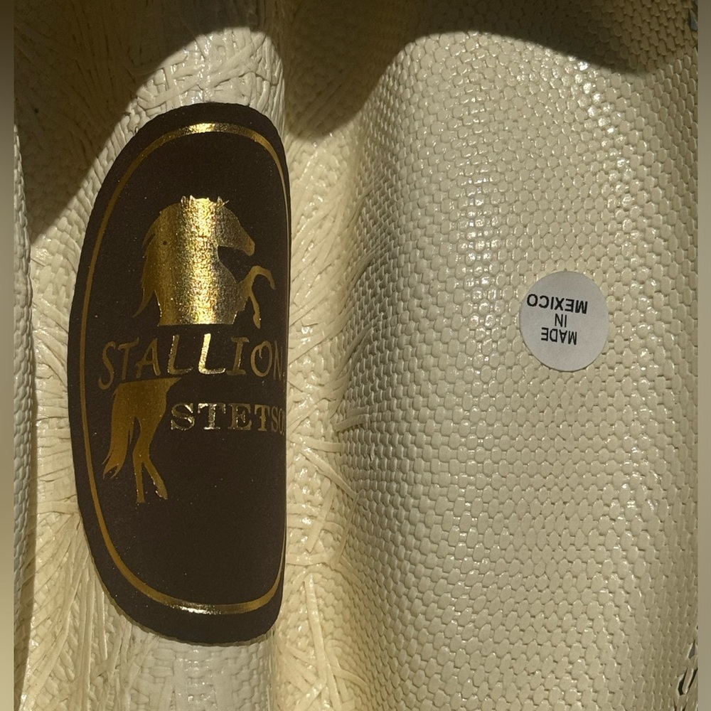 Stetson Stallion Cowboy Cowgirl Western Hat Cream Small Sun Straw Concert Billy - Picture 3 of 10